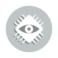 Aufkleber - eye, hexagon, monitoring badge icon. simple glyph, flat vector of business icons for ui and ux, webs