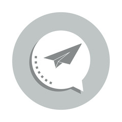 Aufkleber - paper plane, bubble, send, request badge icon. Simple glyph, flat vector of Business icons for ui and ux, website or mobile application