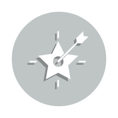 Poster - star, arrow, target, aptitude badge icon. Simple glyph, flat vector of Business icons for ui and ux, website or mobile application