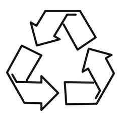 Poster - Nature recycling icon. Outline nature recycling vector icon for web design isolated on white background