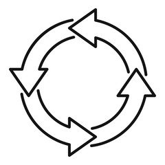 Poster - Water recycling icon. Outline water recycling vector icon for web design isolated on white background