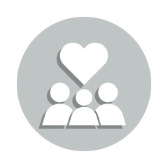 Poster - Charity, avatar badge icon. Simple glyph, flat vector of Charity icons for ui and ux, website or mobile application
