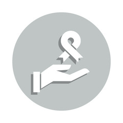Poster - Charity, aids badge icon. Simple glyph, flat vector of Charity icons for ui and ux, website or mobile application