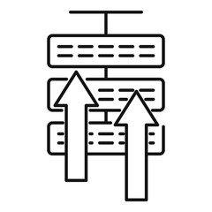 Poster - Data center icon. Outline data center vector icon for web design isolated on white background