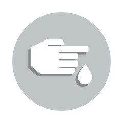 Poster - Charity, blood badge icon. Simple glyph, flat vector of Charity icons for ui and ux, website or mobile application