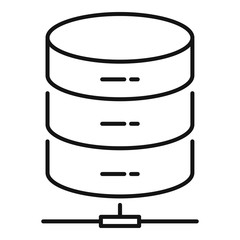 Poster - server data center icon. outline derver data center vector icon for web design isolated on white bac