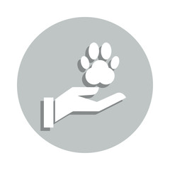 Poster - Charity, animal badge icon. Simple glyph, flat vector of Charity icons for ui and ux, website or mobile application