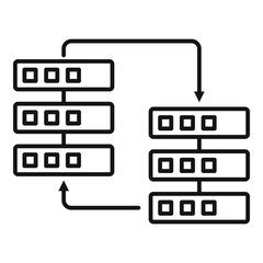 Poster - Server connection icon. Outline server connection vector icon for web design isolated on white background