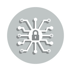 Poster - Digital, nternet security badge icon. Simpleglyph, flat vector of Internet security icons for ui and ux, website or mobile application