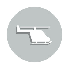 Aufkleber - helicopter badge icon. Simple glyph, flat vector of army icons for ui and ux, website or mobile application