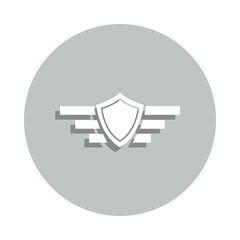 Aufkleber - medal shield badge icon. Simple glyph, flat vector of army icons for ui and ux, website or mobile application