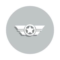 Poster - star in a circle badge icon. Simple glyph, flat vector of army icons for ui and ux, website or mobile application