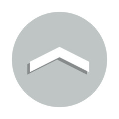Poster - rank of private badge icon. Simple glyph, flat vector of army icons for ui and ux, website or mobile application