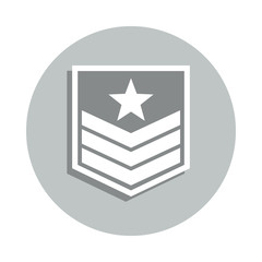Poster - military badge on the sleeve badge icon. Simple glyph, flat vector of army icons for ui and ux, website or mobile application