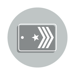 Poster - military epaulettes badge icon. Simple glyph, flat vector of army icons for ui and ux, website or mobile application