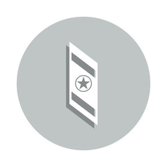 Poster - military epaulettes badge icon. Simple glyph, flat vector of army icons for ui and ux, website or mobile application
