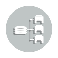 Poster - data, files badge icon. Simple glyph, flat vector of Network icons for ui and ux, website or mobile application