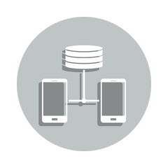 Aufkleber - data, phone, network badge icon. Simple glyph, flat vector of Network icons for ui and ux, website or mobile application