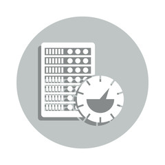 Poster - speed, hosting, network badge icon. Simple glyph, flat vector of Network icons for ui and ux, website or mobile application