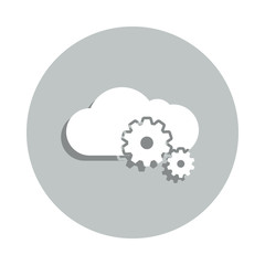 Aufkleber - cloud, configuration badge icon. Simple glyph, flat vector of Network icons for ui and ux, website or mobile application