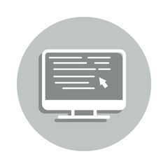 Aufkleber - monitor, cursor badge icon. Simple glyph, flat vector of Miscellaneous icons for ui and ux, website or mobile application