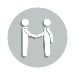 Aufkleber - agreement of people badge icon. Simple glyph, flat vector of Conversation icons for ui and ux, website or mobile application