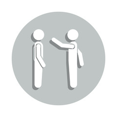 Aufkleber - point staff badge icon. Simple glyph, flat vector of Conversation icons for ui and ux, website or mobile application