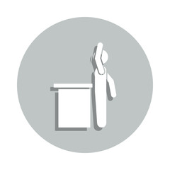 Aufkleber - raise one's hand from the rostrum badge icon. simple glyph, flat vector of conversation icons for ui