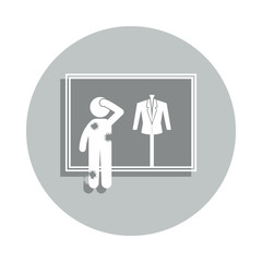 Poster - poor man badge icon. Simple glyph, flat vector of Poor people icons for ui and ux, website or mobile application