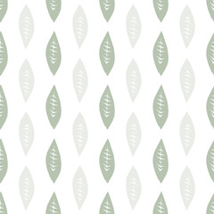 Poster - Retro color cut out leaf repeat pattern print background design
