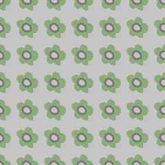 Poster - Retro color flower repeat pattern print background design