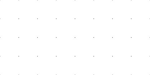 Horizontal seamless vector black dots on white background. Seamless dot grid technology background template.