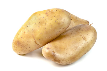 Canvas Print - potatoes isolated on white background