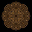 Luxury Golden Mandala Pattern Vector on Black Background, flower texture ornament, vintage elegant Vector Illustration.