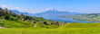 Lake Lucerne and Mount Pilatus in spring time, Switzerland