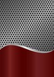 gray and red metallic background, metal grate