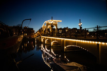 The "skinny" Brug (Magere Brug) In Amsterdam On A Quiet Evening