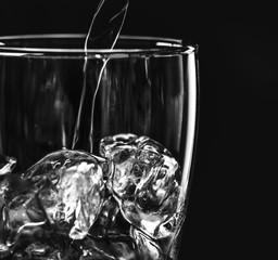 Poster - Soda with ice macro shot