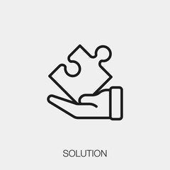 Poster - solution icon vector. linear style sign for mobile concept and web design. solution symbol illustrat