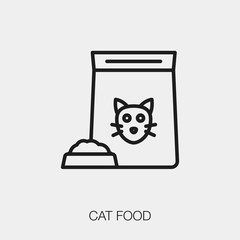 Poster - cat food icon vector sign symbol