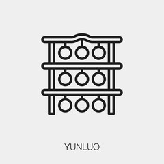 Poster - yunluo icon vector sign symbol