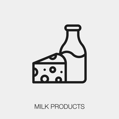Poster - milk product icon vector sign symbol