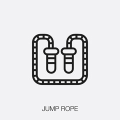 Poster - jump rope icon vector sign symbol