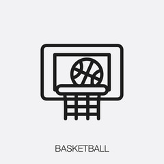 Poster - basketball icon vector sign symbol