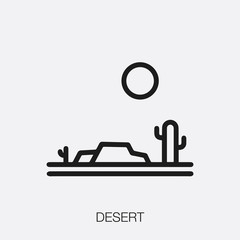 Poster - desert icon vector sign symbol