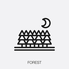 Poster - forest icon vector sign symbol
