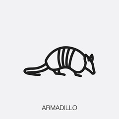 Poster - armadillo icon vector sign symbol