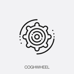 Poster - cogwheel icon vector sign symbol