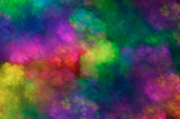 Wall Mural - abstract fractal background in the form of colorful clouds and is suitable for use in projects of im
