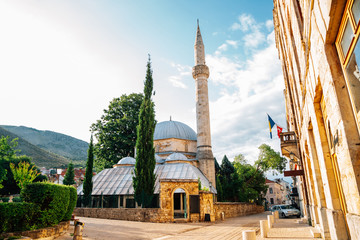 Wall Mural - Karagoz Bey mosque in Mostar, Bosnia and Herzegovina